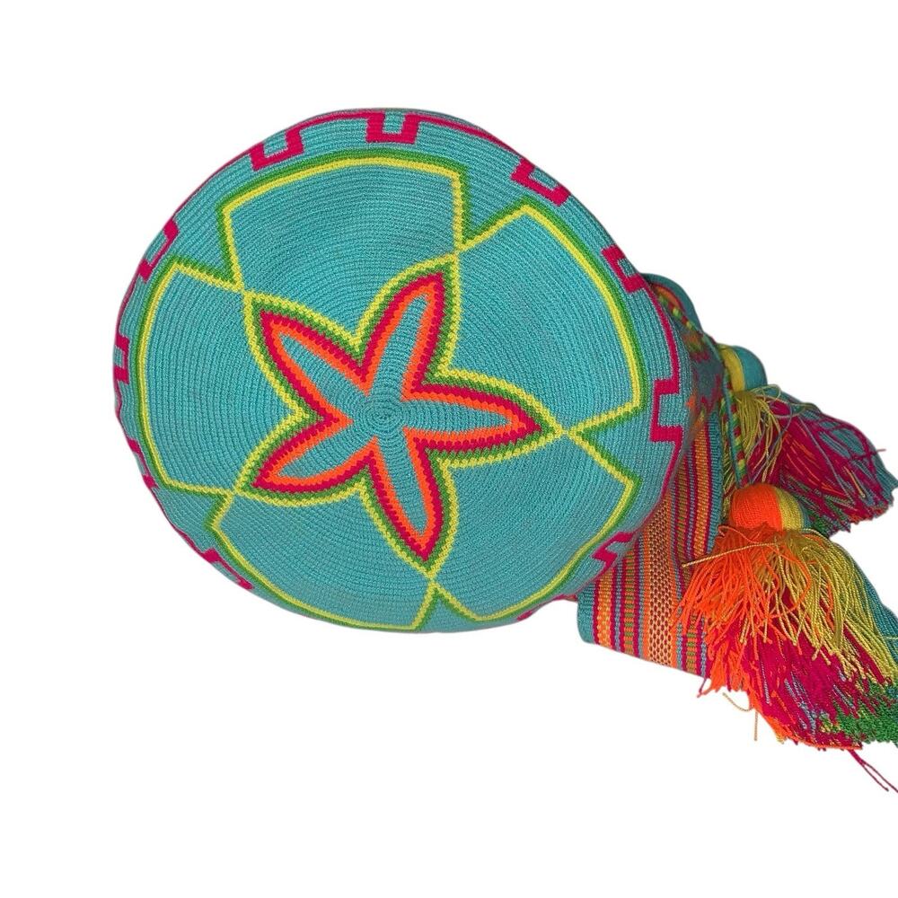 Wayuu Tribe Mochila Bucket Boho Bag large - Picture 5 of 7